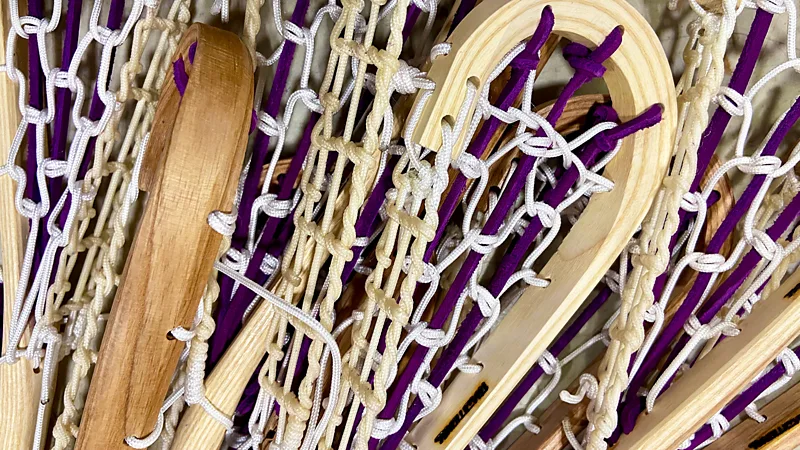 Wooden lacrosse sticks are now largely made for nostalgic, decorative and ceremonial purposes