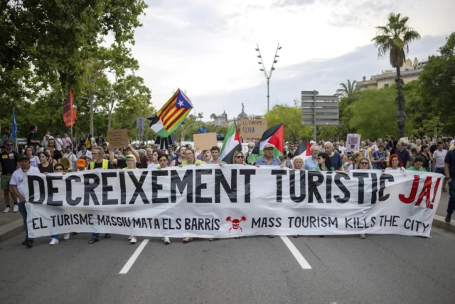 Barcelona anti-tourism protest