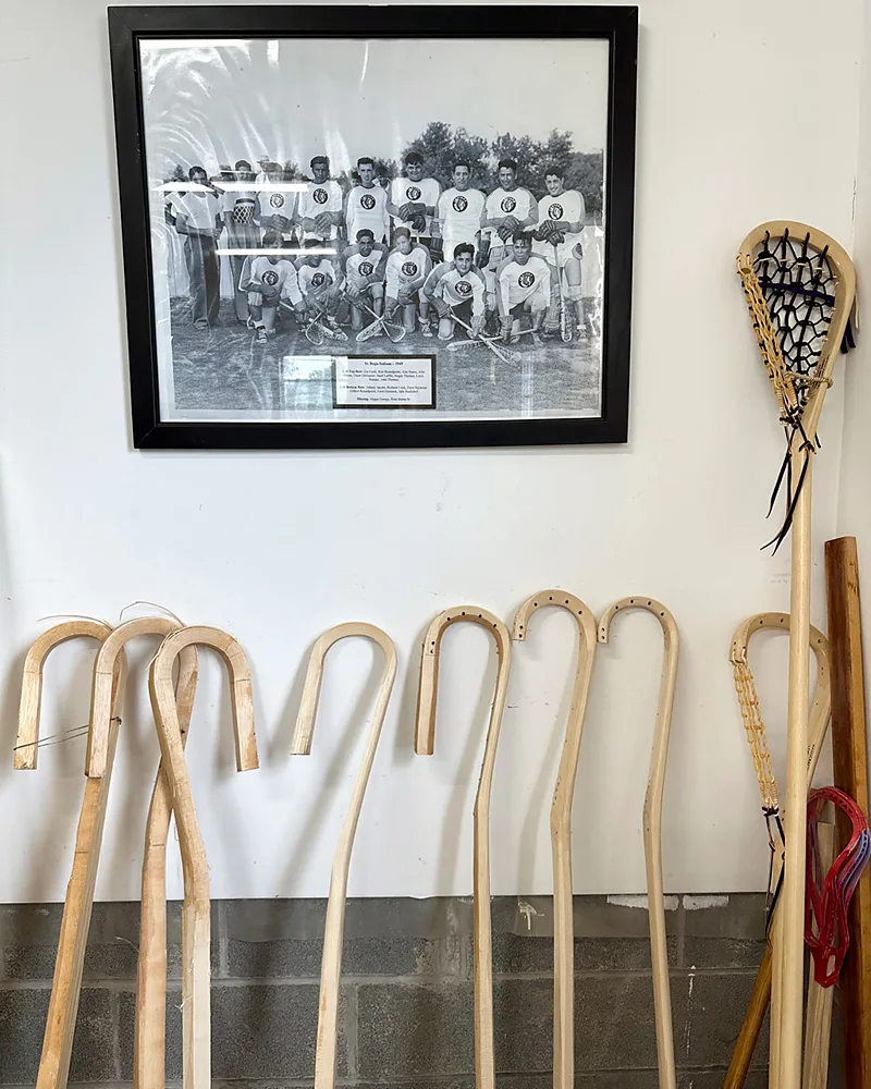 Wooden lacrosse stick-making is a trade passed down through generations