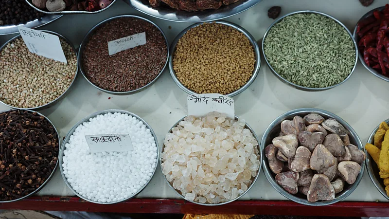 Gond katira is sold as crystals; to turn it into a jelly, soak the crystals in water for at least four hours 