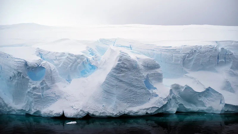 The calving edge of Thwaites Glacier had never previously been visited by people 