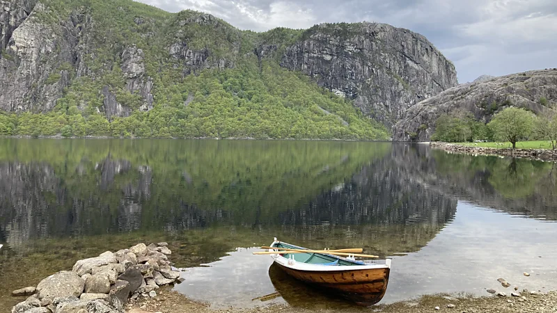 There's also the option to row a boat out onto the lake to fish for dinner